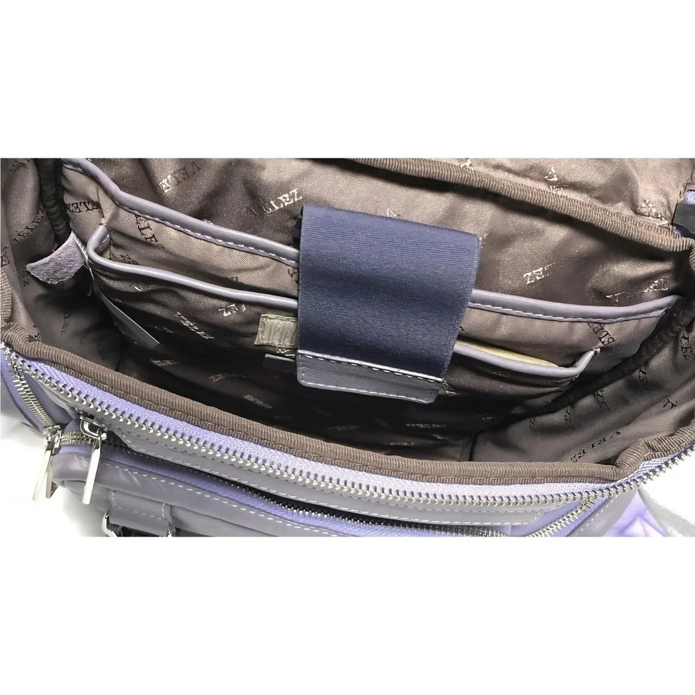 VELEZ Artisan Colombian DesignerLavender Leather Buckle Backpack Women's Fashion